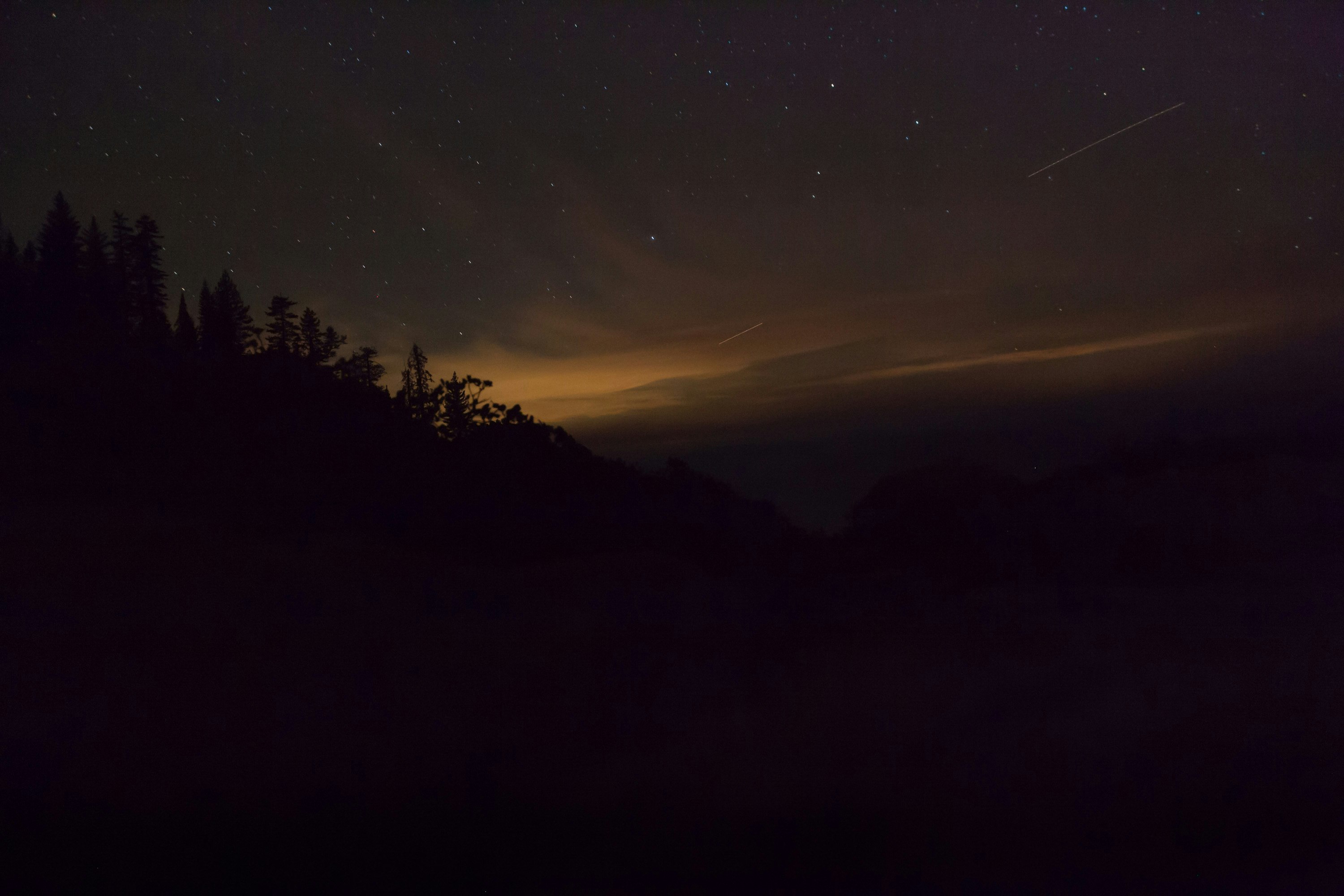 silhouette of mountain